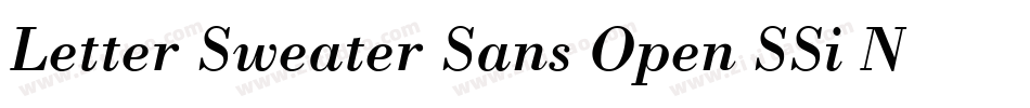 Letter Sweater Sans Open SSi Normal字体转换